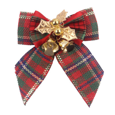 

〖Follure〗Christmas Bow With Iron Bells Christmas Wreath With Christmas Tree Decorations