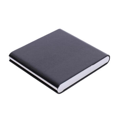 

Ultrathin Stainless Steel Faux Leather Automatic Cigarette Case Holder