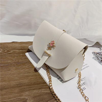 

Tailored Women Solid Color Flower Shoulder Bag Out Small Bag Sweet Fashion Diagonal Bag