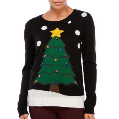 

Christmas Xmas Women Sweater Hoodie Sweatshirt Pullover Jumper Winter -XL