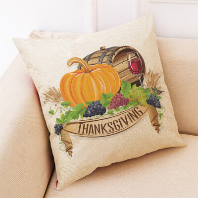 

Tailored Thanksgiving Gifts Pillowcase Pumpkin Pillow Cover Home Decoration 18x18Inch