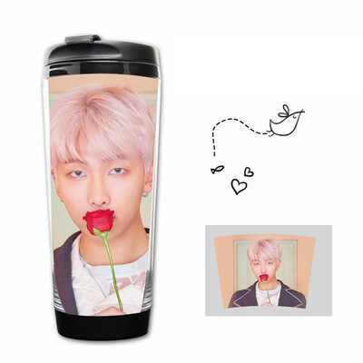 

Kunandroc KPOP BTS Bangtan Boys Map of The Soul Persona Stainless Steel Water Drinking Bottle Curve Cup 12oz