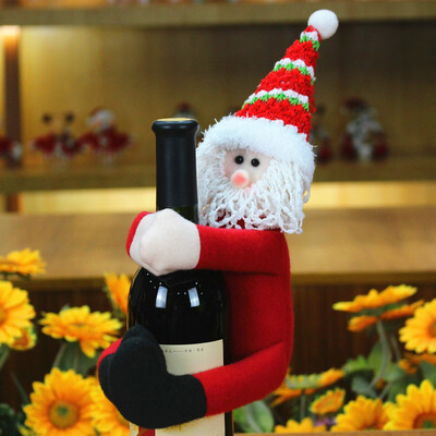 

Tailored Christmas Wine Bottle Cover Clothes Xmas Santa Snowman Wine Bottle Decor Party