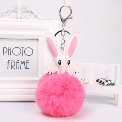 

1Pcs Cute Mini Rabbit Plush Keychain Soft Decoration Keyring Toys Easter Gift
