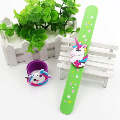 

Christmas Unicorn Slap Snap Wrap Wristband Band Bracelet Hand Ring Kids Boy Vogue