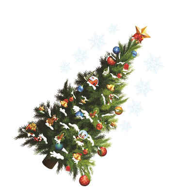 

Removable Christmas Tree Background Wall Stickers Poster Paster Decals Wallpaper Decor Office Living Room Decoration