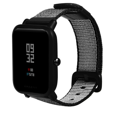 

TAMISTER 20mm Knitted Canvas Wrist Watch Band Strap for AMAZFIT Youth Ed
