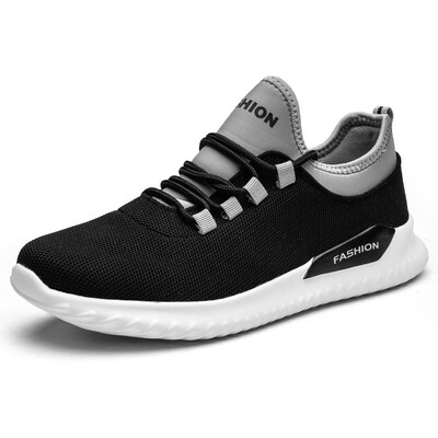 

2019 Autumn Spring Men Casual Shoes Brand Fashion Sneakers Breathable Flyknit Upper Man Leisure Lace-up Shoes Size 39-44