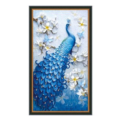 

5D Diy Peacock Flower Rhinestone Painting Resin Crystal Embroidery Animal Diamond Picture Home Decorative Cross Stitch