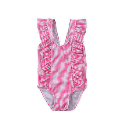 

Cute Newborn Baby Girls Striped Swimwear Swimsuit Bikini Bathing Suit One-Piece