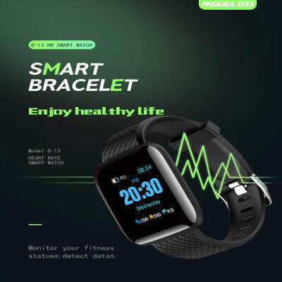 

Original D13 Smart Band OLED Heart Rate Bracelet Fitness Colorful Screen Motion Track Step Waterproof Smart Bracelet