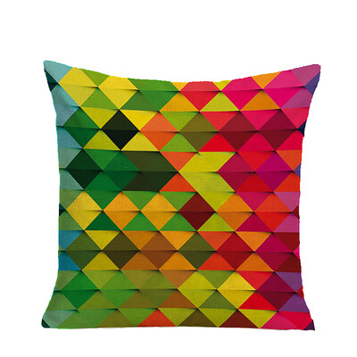 

〖Follure〗Fashion Colored Geometric Pattern Pillow Case Cushion Cover Home Decor
