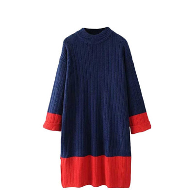 

〖Follure〗Loose color long sweater Pullover female
