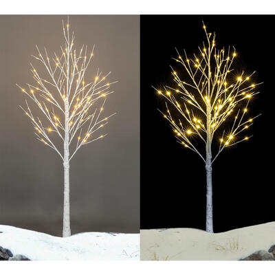 

6Ft Birch Tree 96LED Lights White For Home Festival Party &Christmas Decoration