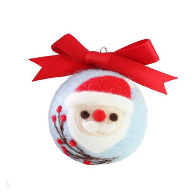 

Christmas Handmade DIY Wool Felt Material Bag Keychain Decoration Felting Crafts Needle Felting Kit