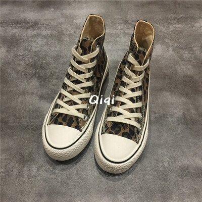

Gao gang canvas shoes leopard pattern shoes children 2019 spring new 100 board shoes women cloth shoes