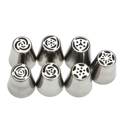 

7pcs DIY Stainless Steel Buttercream Icing Piping Nozzles Baking Tools