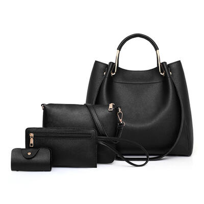 

4pcsset Solid Color Shoulder Handbags Women Leather Crossbody Bags Clutch