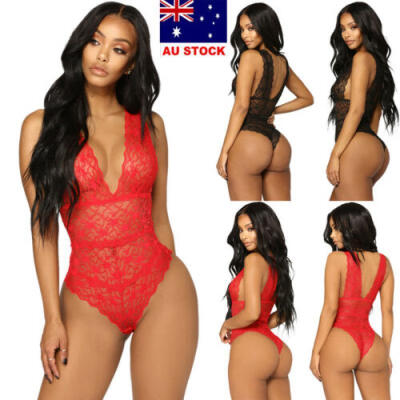 

Sexy Womens Lingerie Lace Babydoll Sleepwear Underwear Nightwear Bodysuit AU New