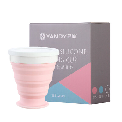 

Yan Di water cup childrens cup baby cup baby cup brushing cup portable silicone folding cup travel cup pink 200ml