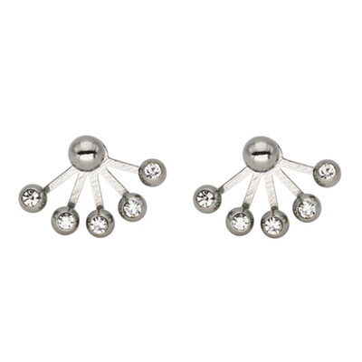 

2 Pcs Fashion Trend Titanium Steel Stainless Steel Five Small Ball Studs Earrings