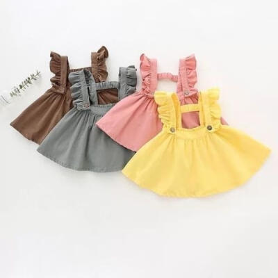 

Fashion Newborn Baby Kids Girls Cute Sweet Princess Dress Suspender Mini Skirt