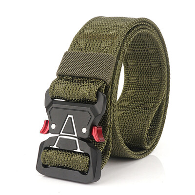 

Luxury Canvas Belt Thick Tactical Designer Belts For Jeans High Quality Casual Nylon Waist Belt Metal Buckle Black Cobra Belt