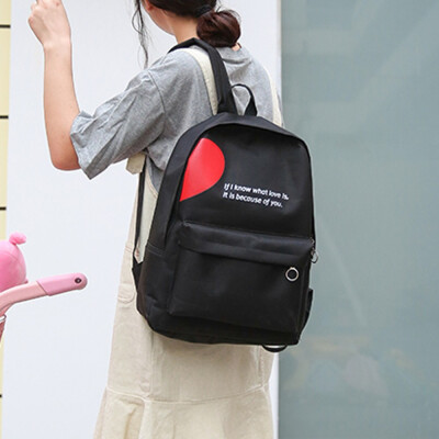 

Tailored Girlfriends Couple Canvas Letter Backpack Outdoor Travel Backpack Student Bag