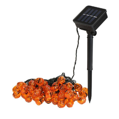 

Halloween Pumpkin String Lights Solar LED String Lamps Holiday Party Decoration Lights for Courtyards Shop Windows Stores Trees