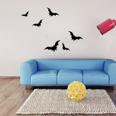 

〖Follure〗Vinyl Removable 3D Wall Sticker Halloween Dark Bats Decals For Wall Decal