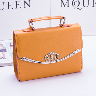

Womens Fashion Bag Crown New Korean Version of The Tide Small Square Bag Shoulder Diagonal Crossbody Handbags