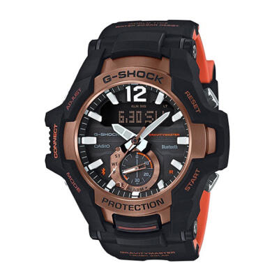 

Casio G-Shock GR-B100-1A4 GRAVITYMASTER Bluetooth Watch Tough Solar Wristwatch - Black Orange