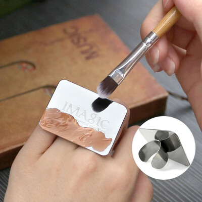 

Toponeto Stainless Steel Palette Ring Nail Art Cosmetic Makeup Gel Paint Manicure Tool