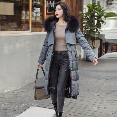 

Toponeto Women Faux Fur Long Cotton-padded Jacket Reversible Outerwear Pocket Hooded Coat
