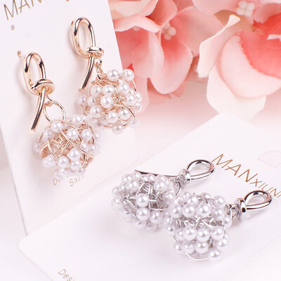 

Pearl earrings fashion temperament wild trend earrings