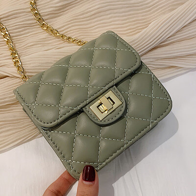 

Shangxin bag 100 womens bag 2019 fashion single shoulder rhomboid chain bag Korean version texture slanted bag