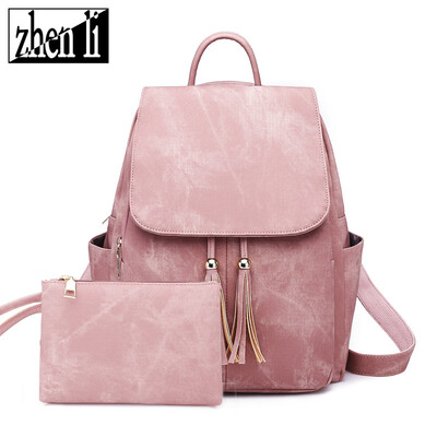 

PU leather new womens backpack bag candy color college wind popular backpack bag female