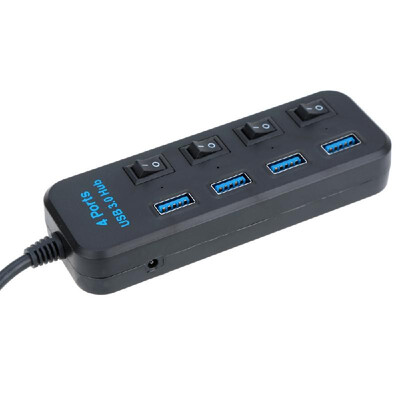 

Portable Super Speed Reversible USB 31 Type C to 4 Ports USB 30 Hub with Individual OnOff Power Switch for MacBook 12 Inches Go