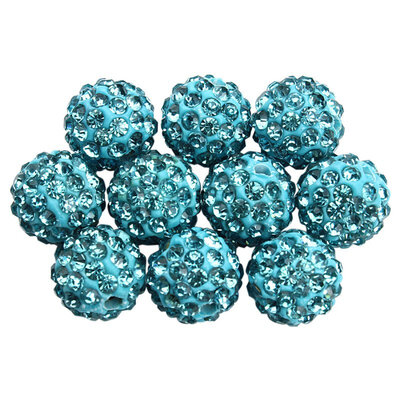 

New 100PcsLot 10mm Disco Acryl Bead mixed Gradient Change Colorful Crystal Shamballa Beads
