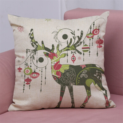 

Tailored New Christmas Cotton Linen Pillow Case Sofa Cushion Cover Home Decor