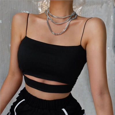 

Women Summer Sexy Casual Sleeveless Short Tee Shirt Crop Top Vest Tank