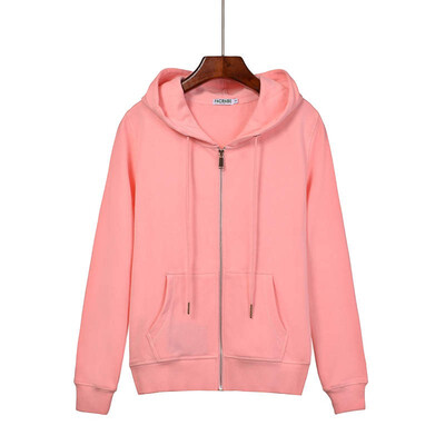 

Spring&autumn womens new sports pure color casual cardigan zipper thin sweater womens Hoodie