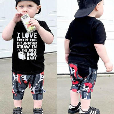 

Toddler Kids Baby Boy Summer Clothes T-shirt TopsShorts Pants Outfits 2pcs Set