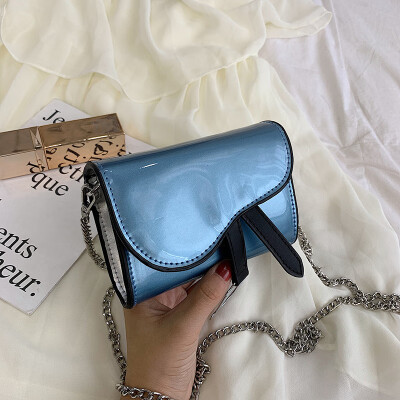 

Mini bag female Korean fashion casual bright chain small square bag wild single back Messenger bag