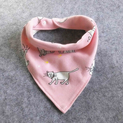 

Cotton Feeding Baby Cartoon Animal Printed Triangle Saliva Towel Bibs