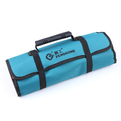 

PENGGONG Tool Bag Organizer Oxford Canvas Chisel Roll Rolling Pounch Wearable & Waterproof Repairing Carrying Handle Bag with Belt