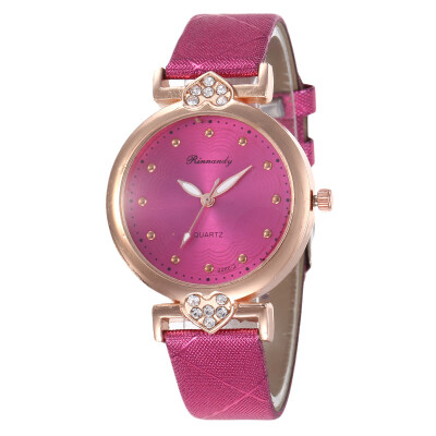 

Summer popular peach heart diamond fashion wild ladies watch simple student watch