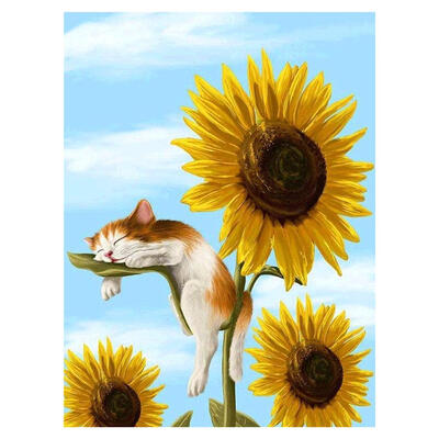 

5D DIY Full Drill Diamond Painting Sunflower Cross Stitch Embroidery Mosaic