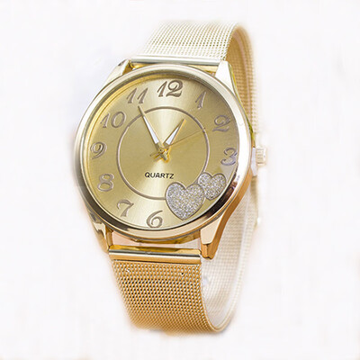 

Gold mesh watch bracelet bracelet simple digital ladies watch love womens watch fashion watch