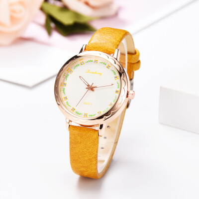 

〖Follure〗Fashion Simple And Simple Leisure Twigs Scale Leather With Strap Ladies Watch